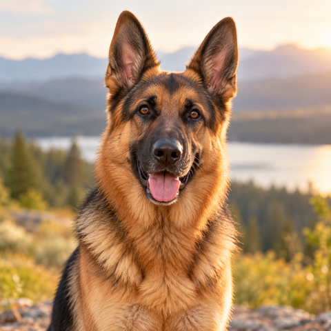 Luna, a German Shepherd