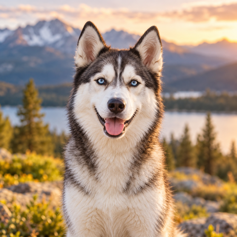 Atlas, a Siberian Husky